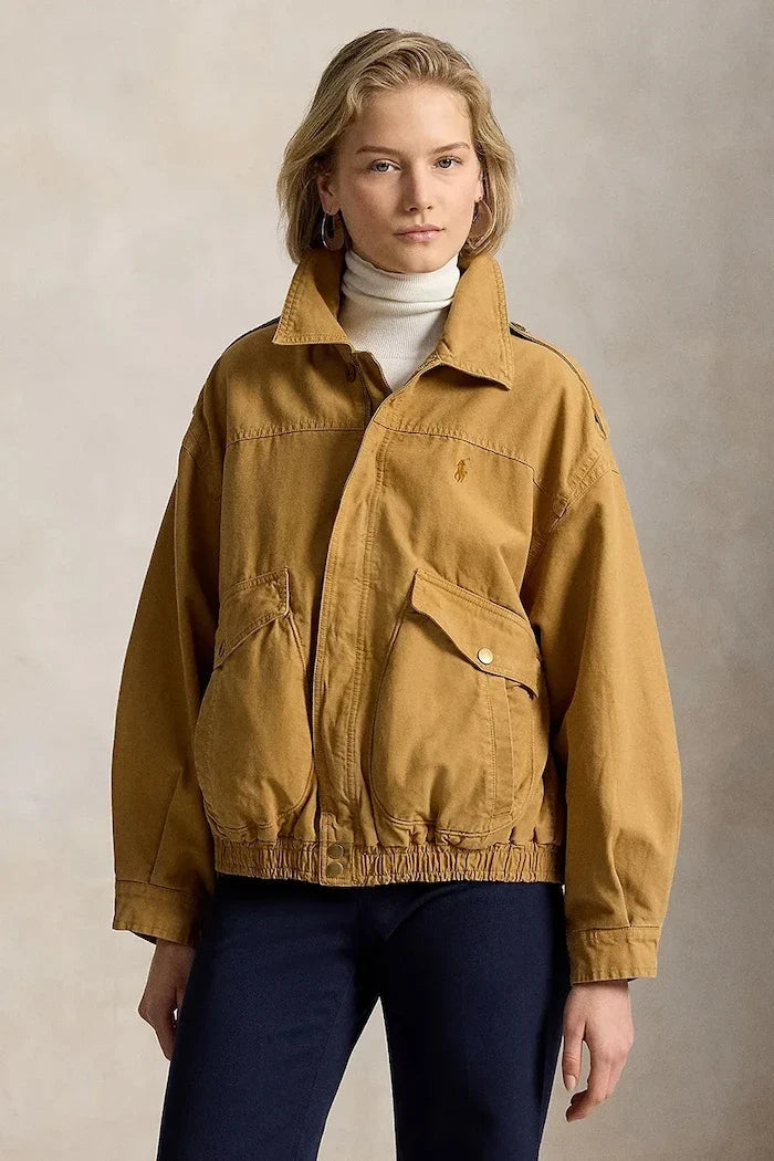 Chaqueta de entretiempo de algodón para mujer Polo Ralph Lauren