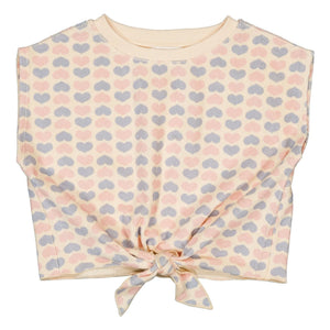 Louis Louise - Camiseta Madona Hearts de punto con detalle de nudo | Rosa pálido