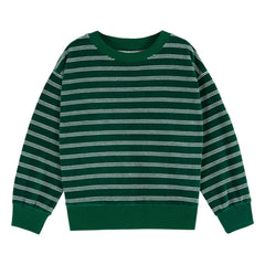 Emile et Ida - Sudadera a rayas de algodón orgánico | Verde