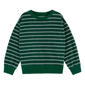 Emile et Ida - Sudadera a rayas de algodón orgánico | Verde