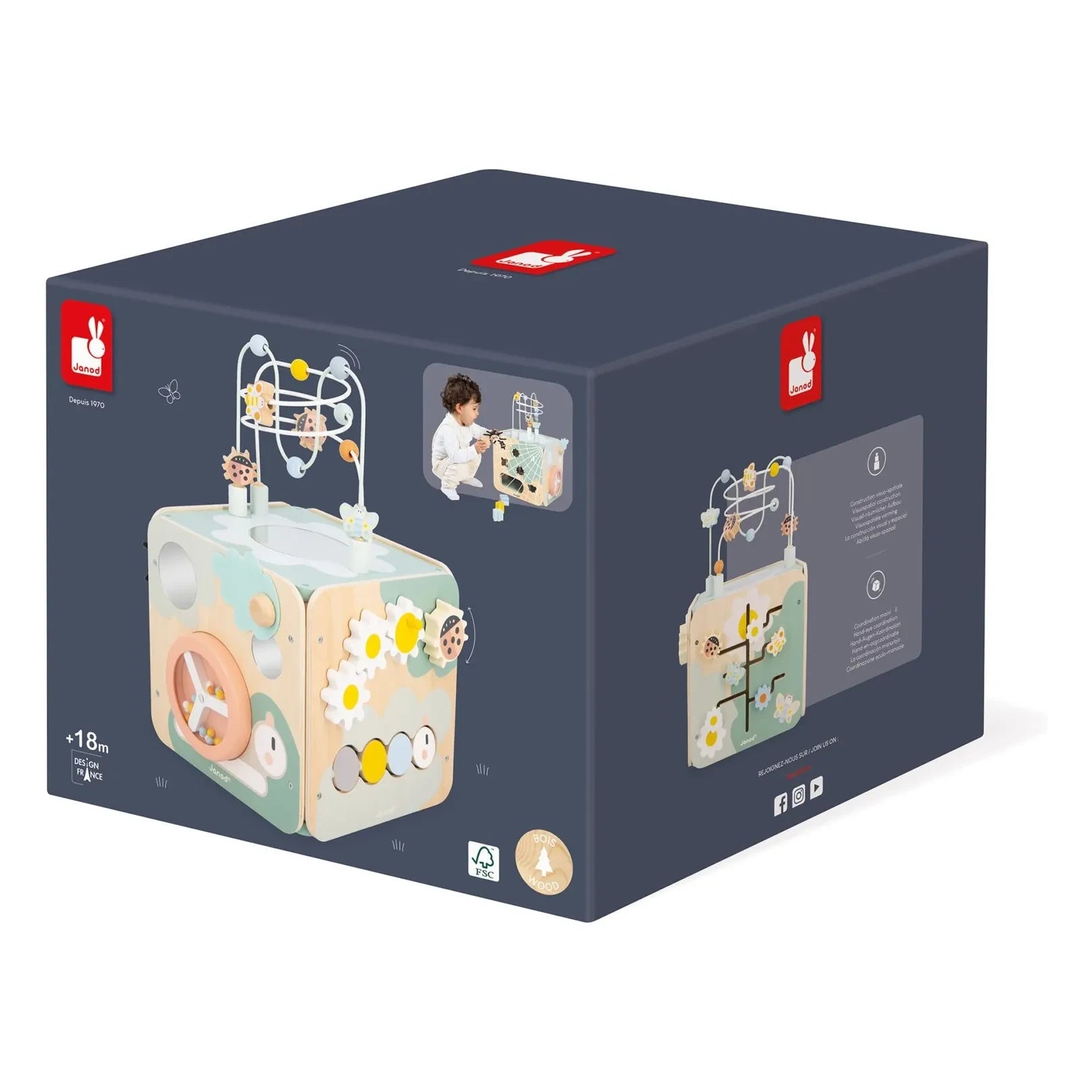 Janod - Maxi Cube de actividades multiusos