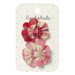 Rockahula Kids - Rosa | 2 horquillas de vichy con lazo
