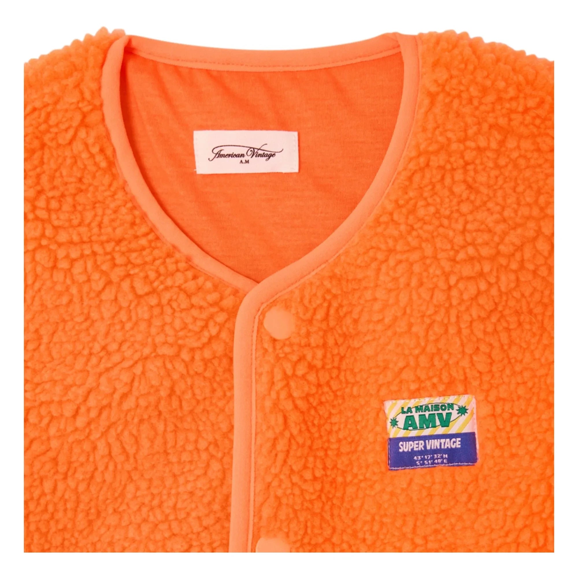 American Vintage - Chaleco sin mangas Hoktown Fibras recicladas | Naranja neón