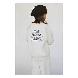 Sporty & Rich - Sudadera Eat More Veggies | Crema