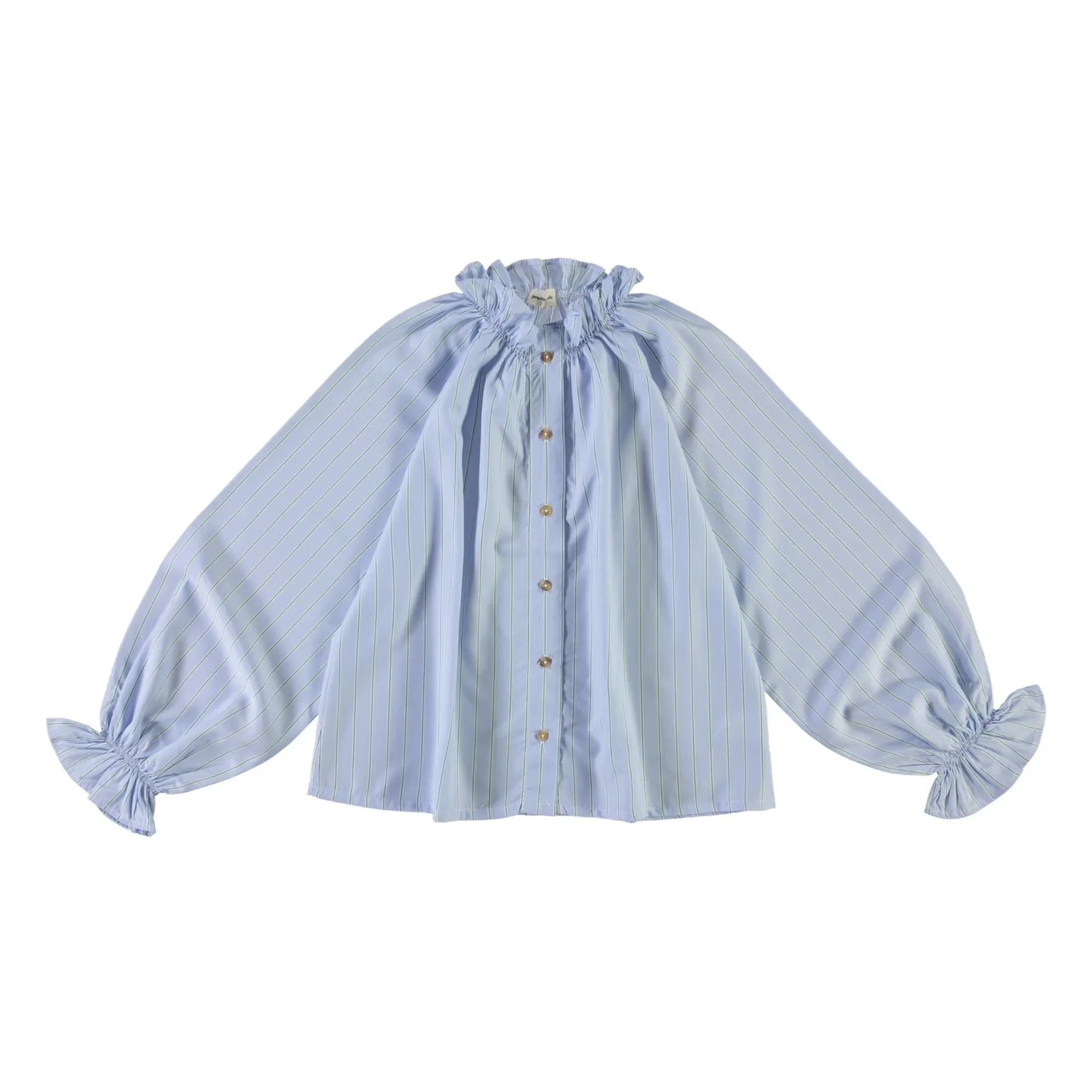 Poudre Organic - Blusa de rayas Garam | Verde