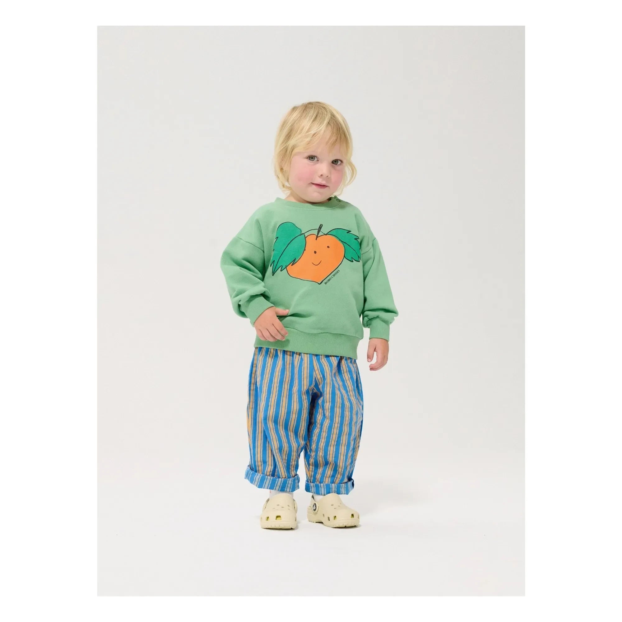 Bobo Choses - Sudadera naranja de algodón orgánico | Verde