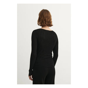 FUB - Braguitas de punto calado de lana merina - Colección Mujer | Negro