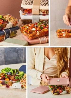 Monbento - Caja de Almuerzo de Vidrio Puro - Monbento x Pyrex | Salvia