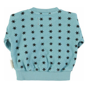 Piupiuchick - Sudadera con Estrellas a Rayas de Algodón Orgánico | Azul