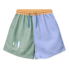 Liewood - Bañador corto de fibra reciclada Duke Colorblock | Azul