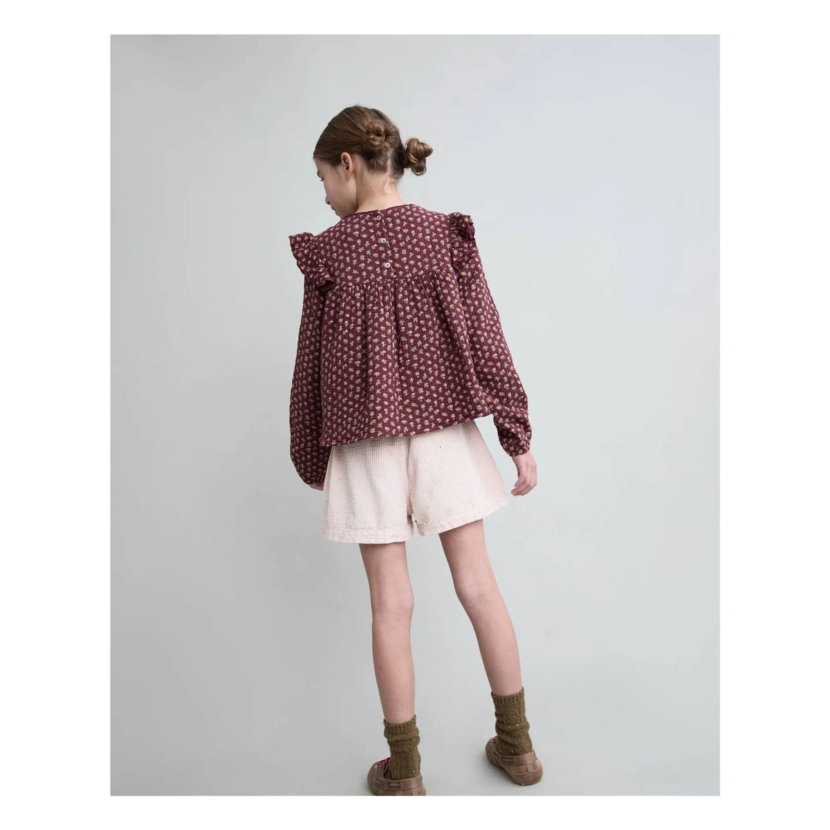 Búho - Blusa Cottage Fleurie Algodón Orgánico | Burdeos