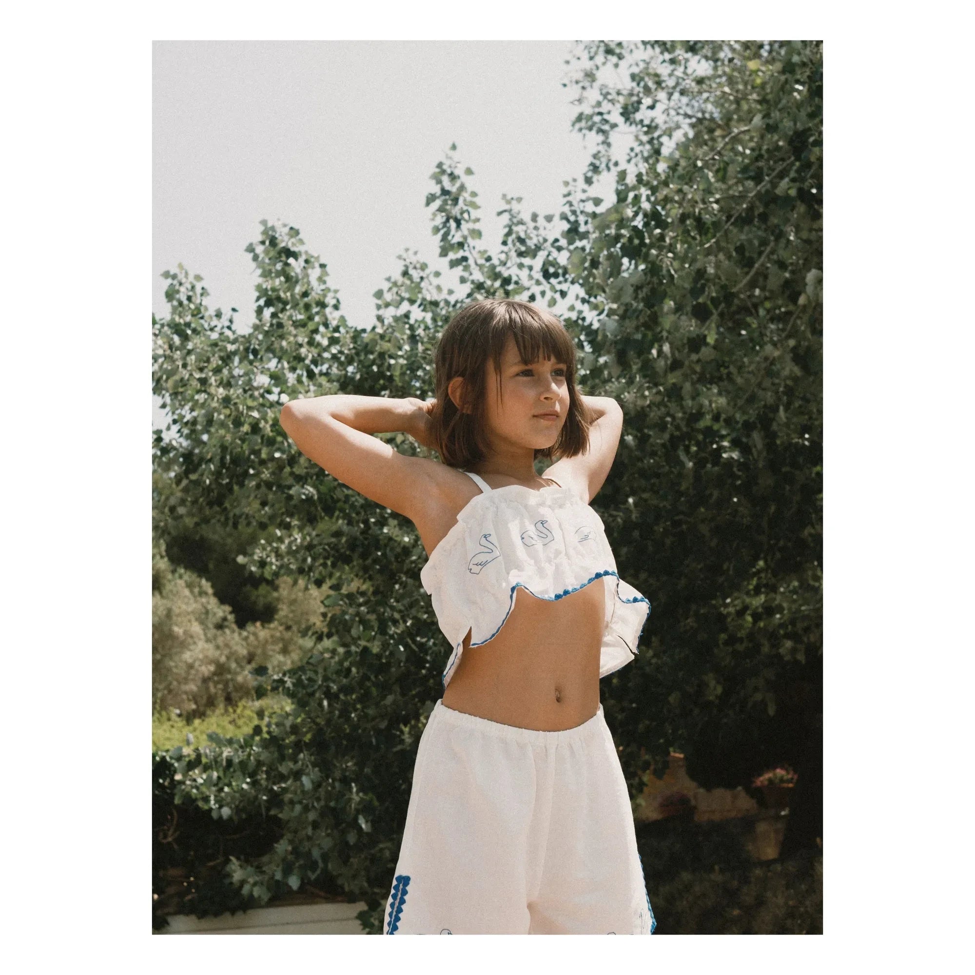 Tinycottons - Top Cisnes Lino | Blanco