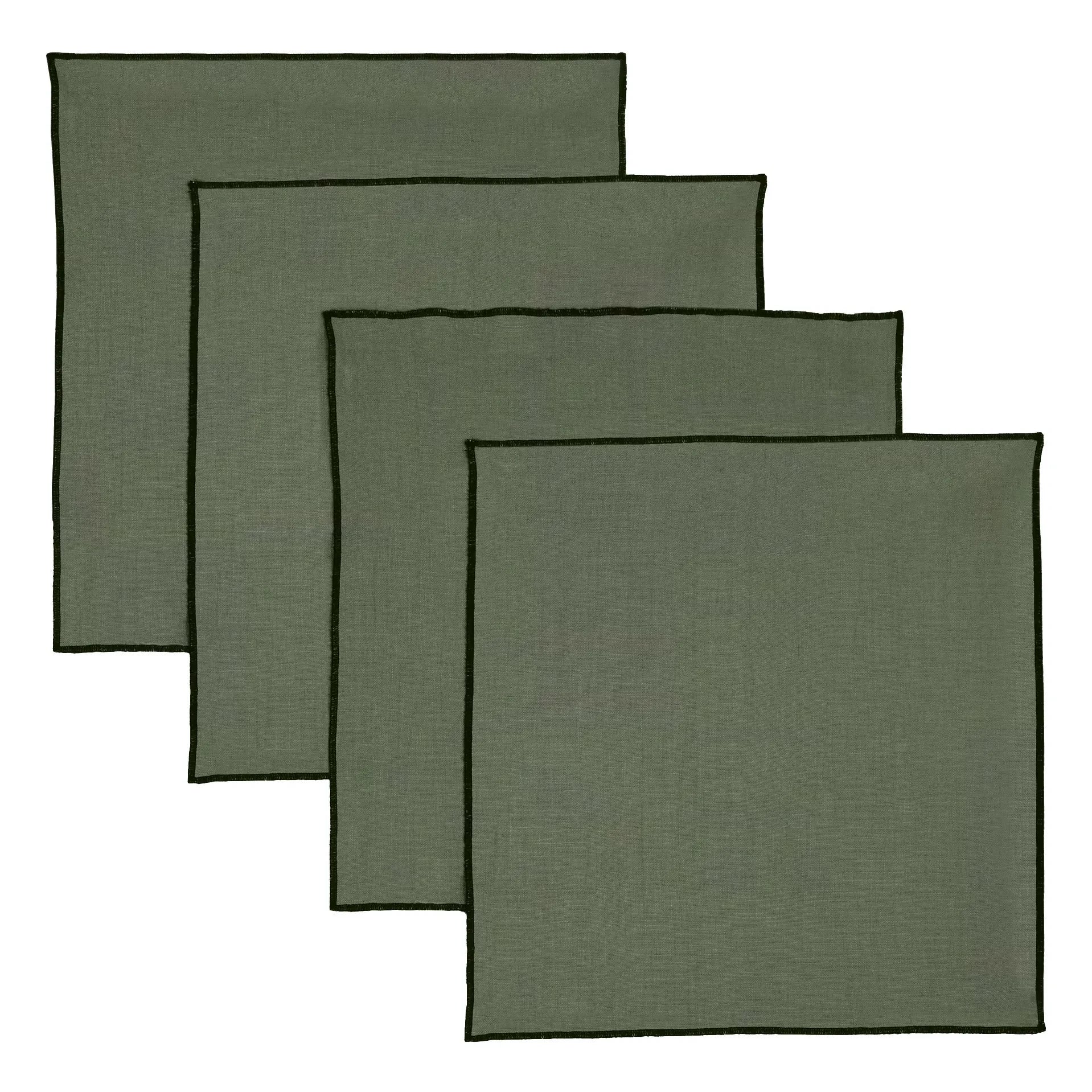 Comunidad de bienes - Servilleta de Lino Lavado - Set de 4 | Caqui