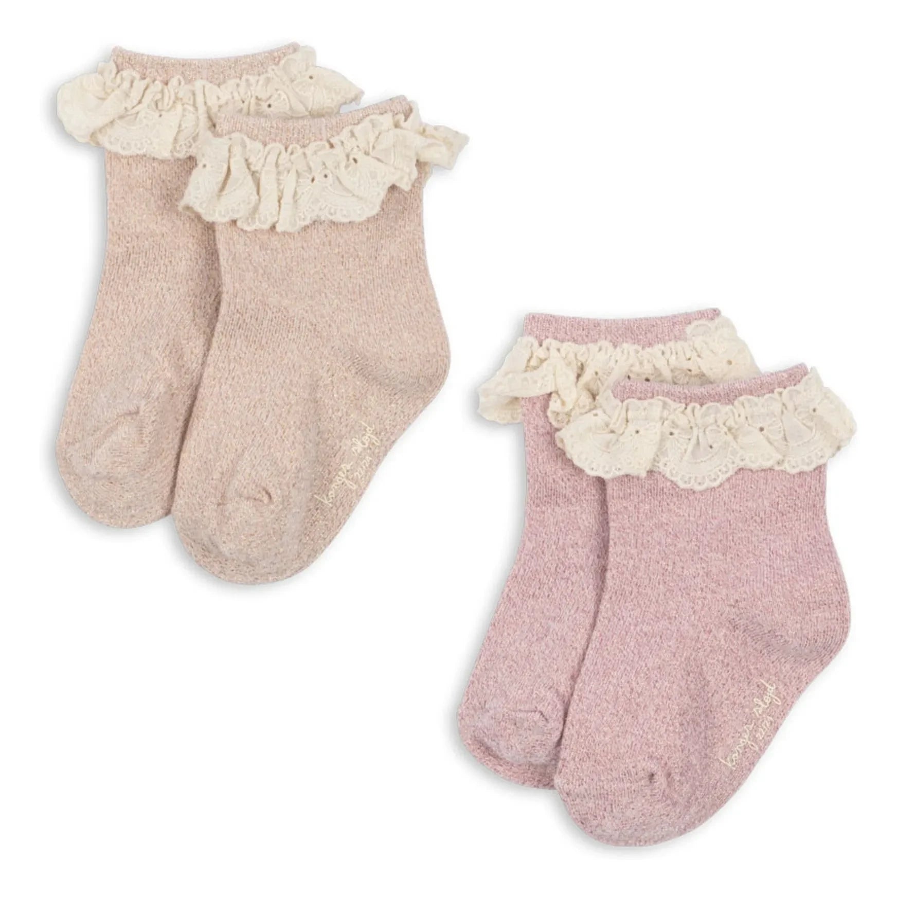 Konges Sløjd - 2 pares de calcetines de punto | Rosa