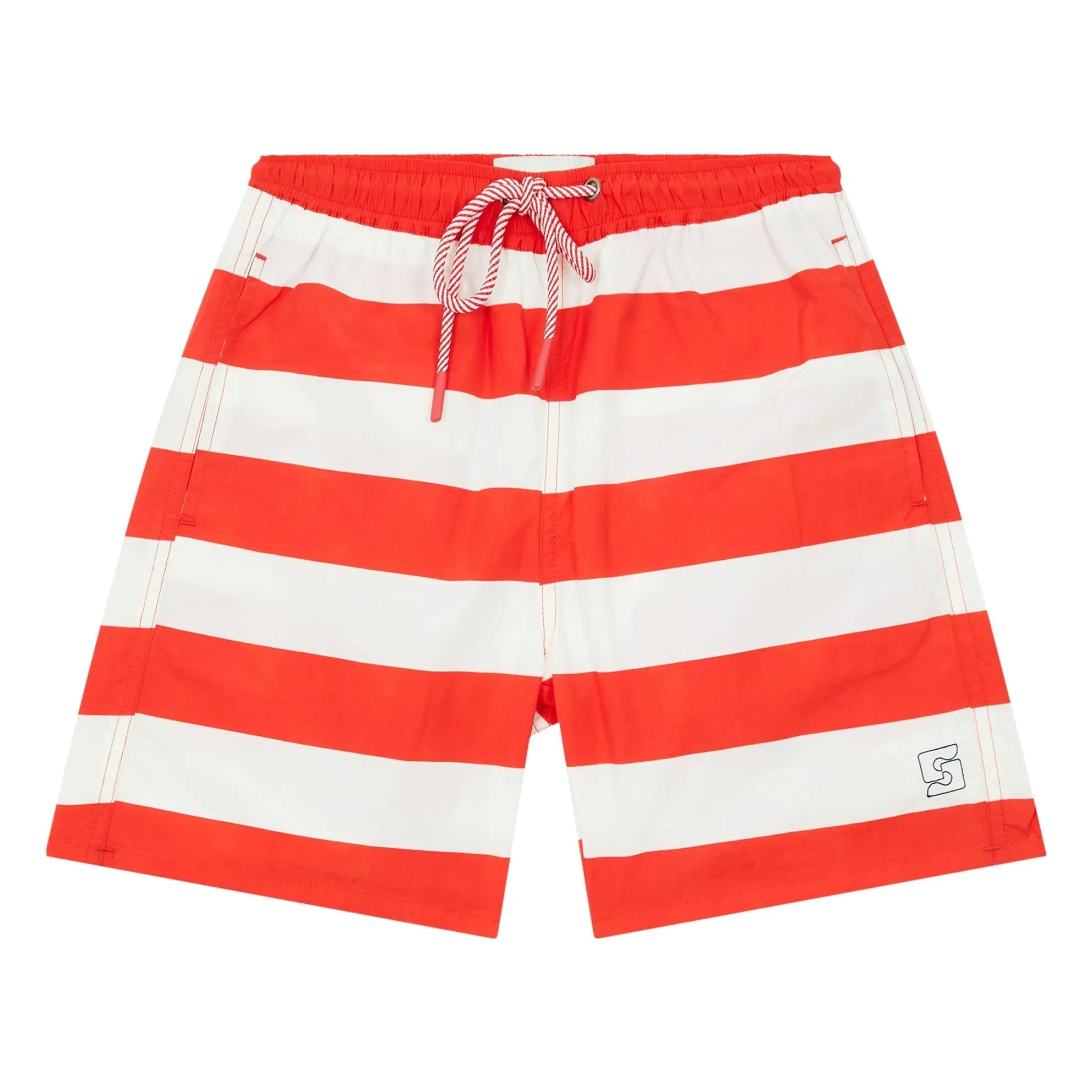 Smallable Niño - Bañador a rayas Archie | Rojo Oscuro