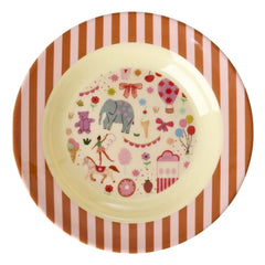 Rice - Plato de sopa de melamina Fun Fair | Rosa