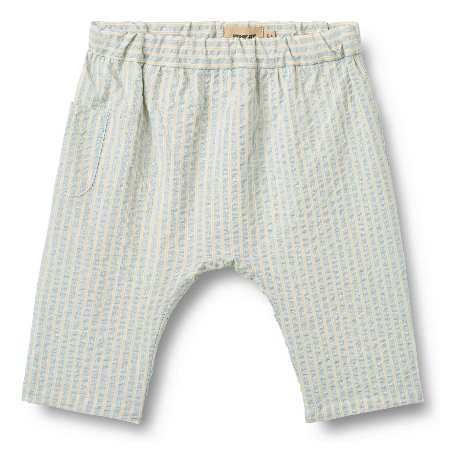 Wheat - Henry Pantalón de algodón orgánico a rayas | Azul claro