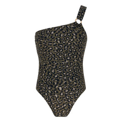 Lison Paris - Bañador de una pieza Tanzania Leopardo | Caqui