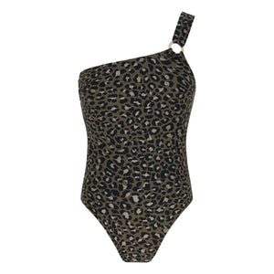 Lison Paris - Bañador de una pieza Tanzania Leopardo | Caqui