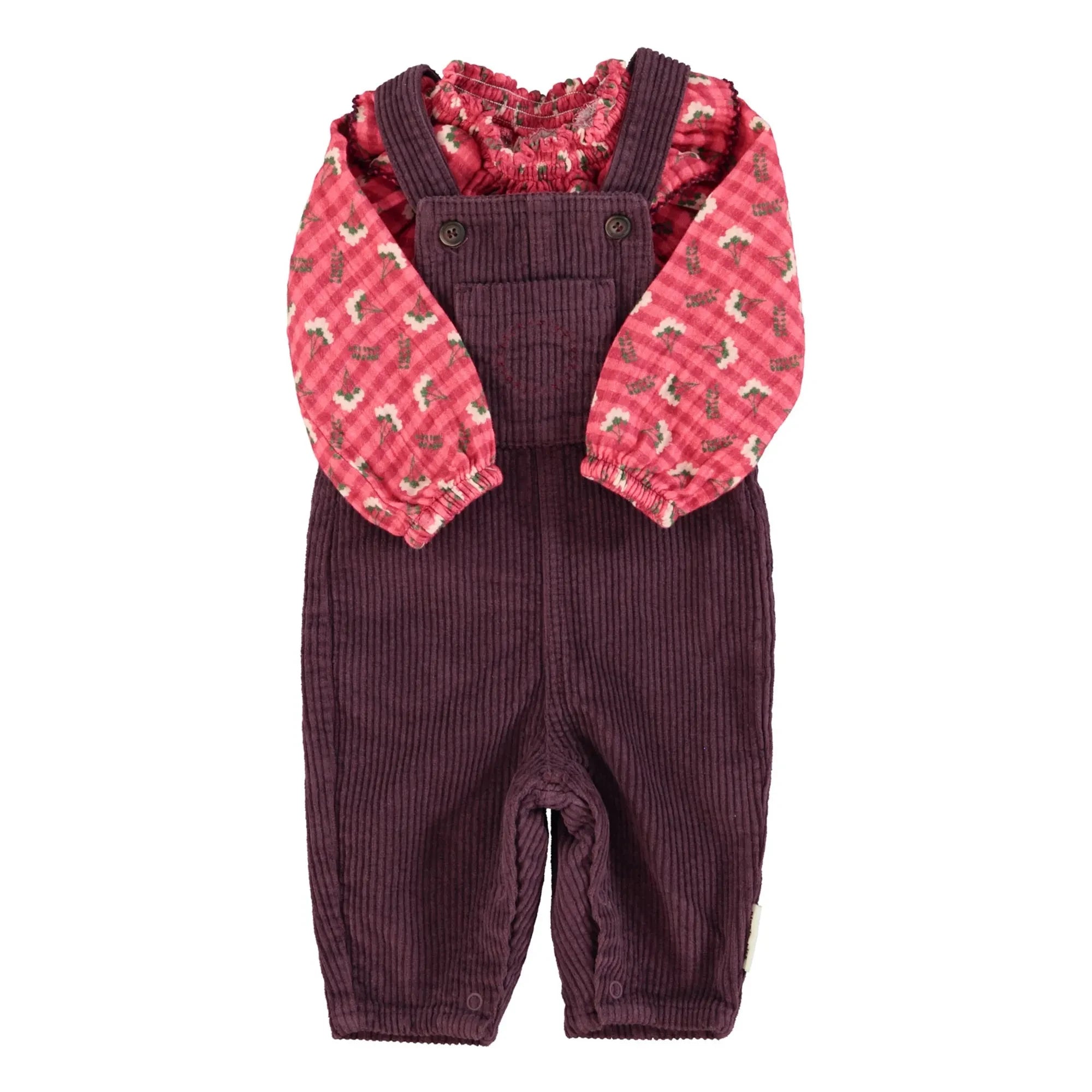 Piupiuchick - Blusa con cuello fruncido y estampado floral | Rosa