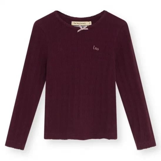 the new society - TNS Knot Logo Camiseta | Granate