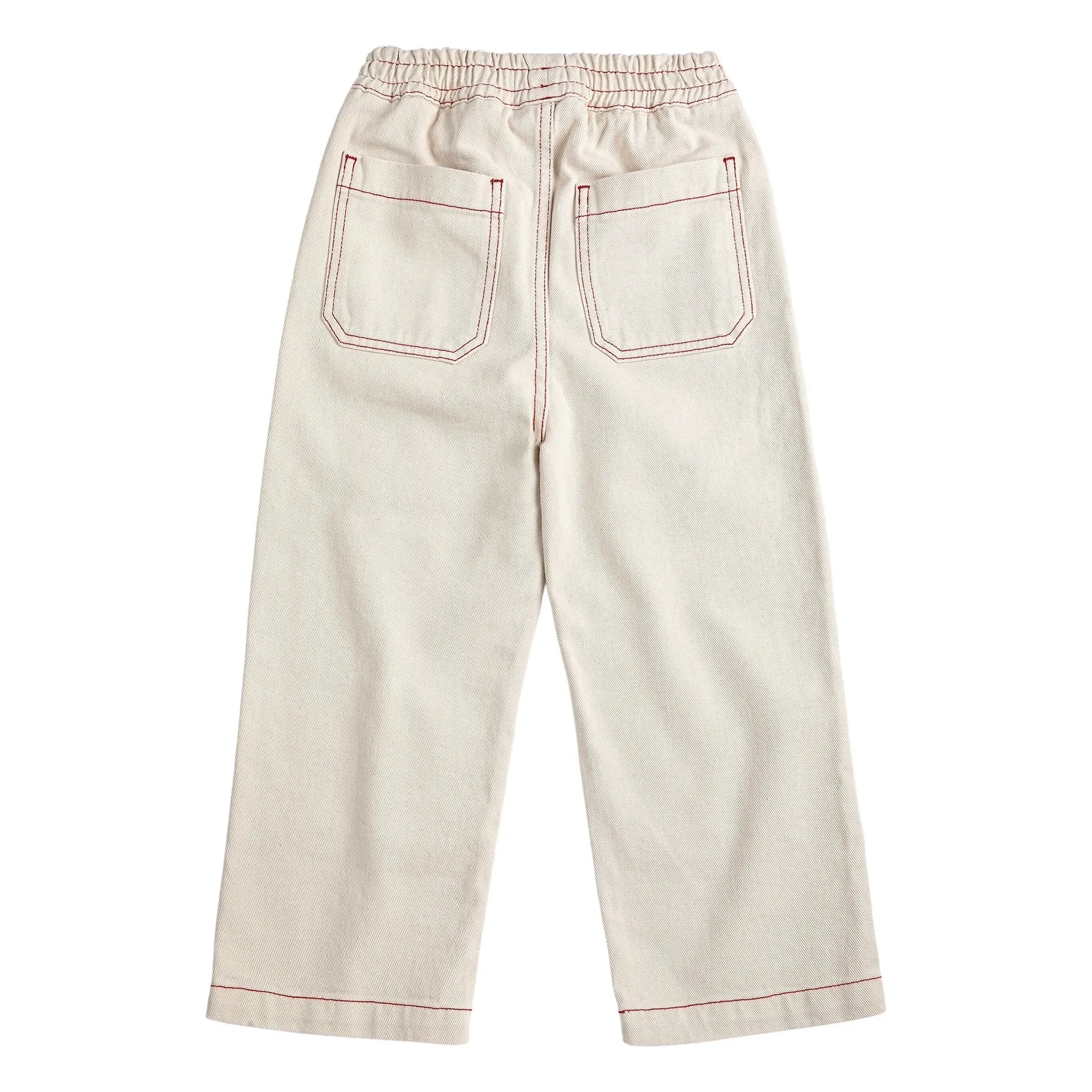 Bobo Choses - Pantalón de twill de algodón orgánico con paneles | Blanco