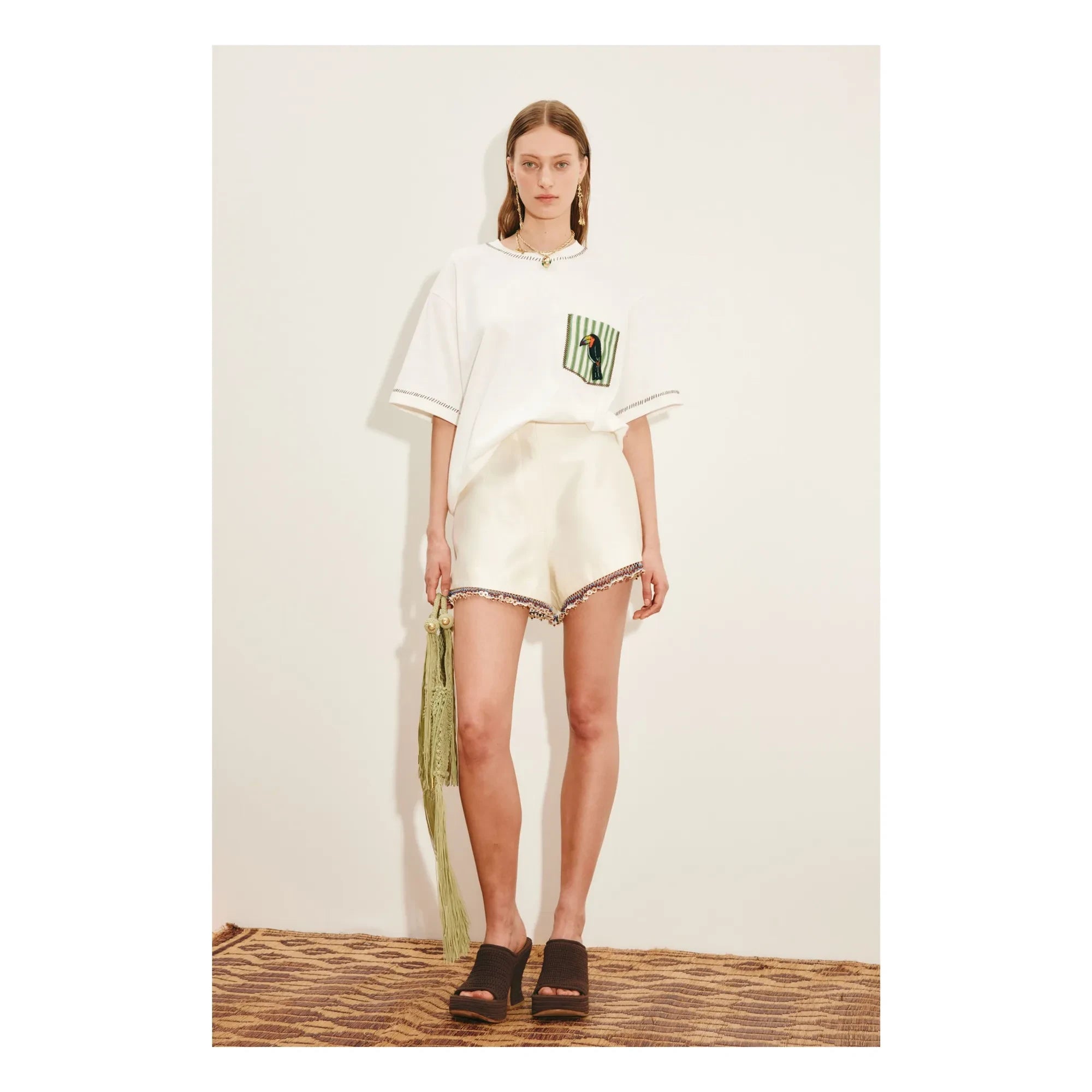 Alémais - Camiseta Toucan de algodón orgánico | Blanco