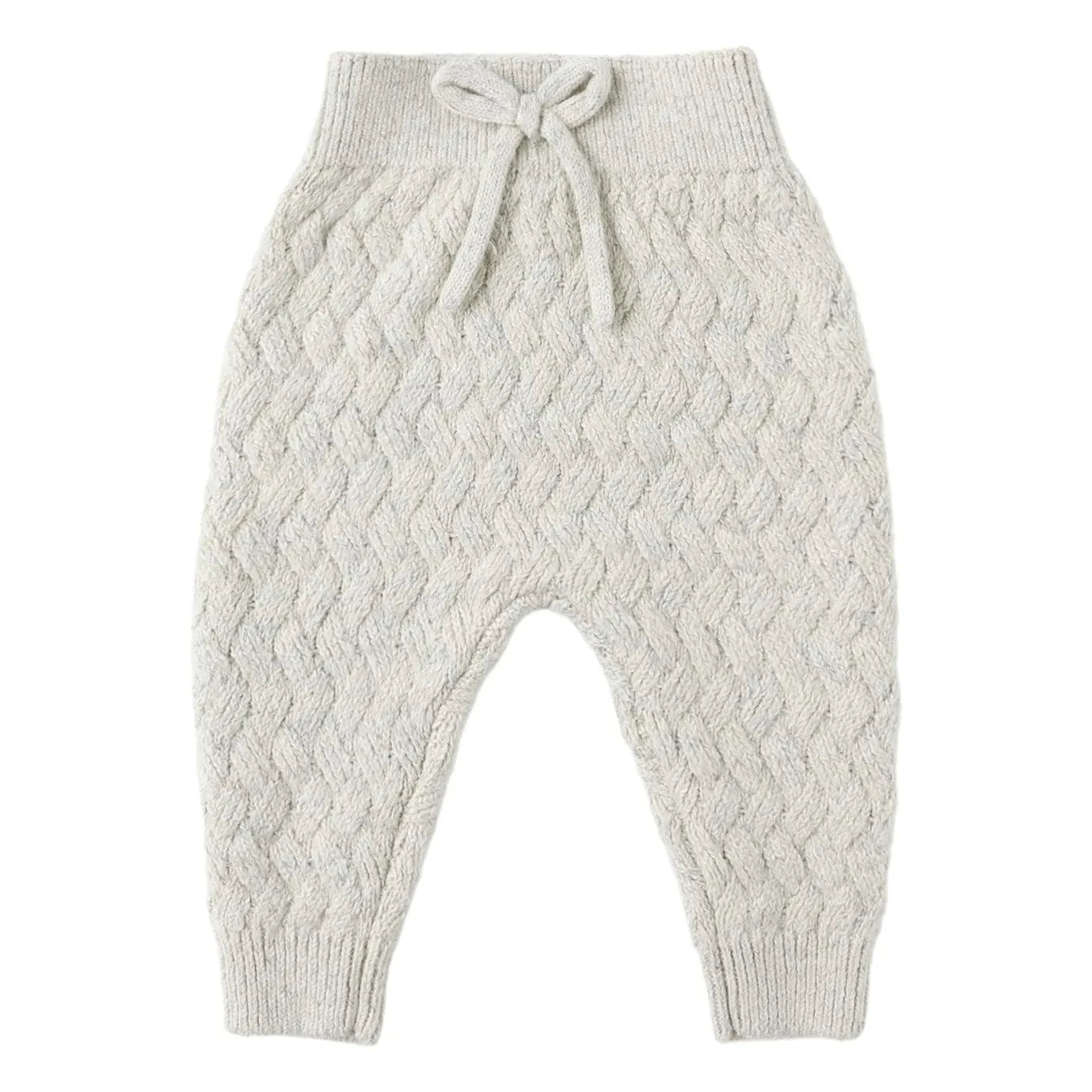 Quincy Mae - Pantalones chiné de punto de fibra reciclada | Azul claro
