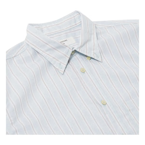 Universal Works - Camisa a rayas Lazy Day | Azul claro