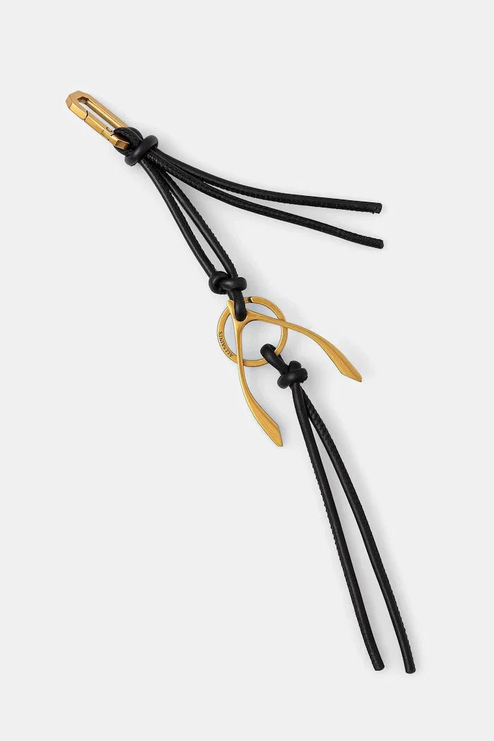 Llavero de cuero Wishbone de AllSaints para mujer