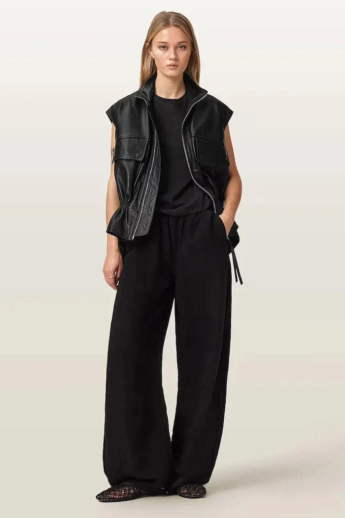 Chaleco de cuero AllSaints para mujer FLOR