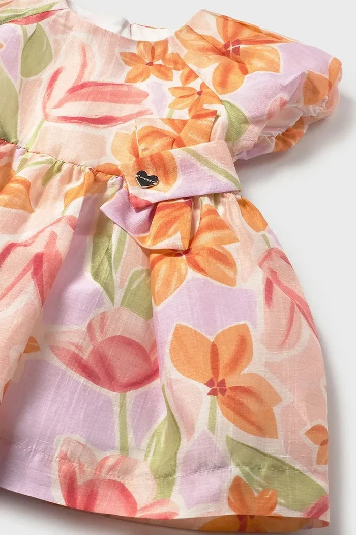 Vestido de lino infantil Mayoral