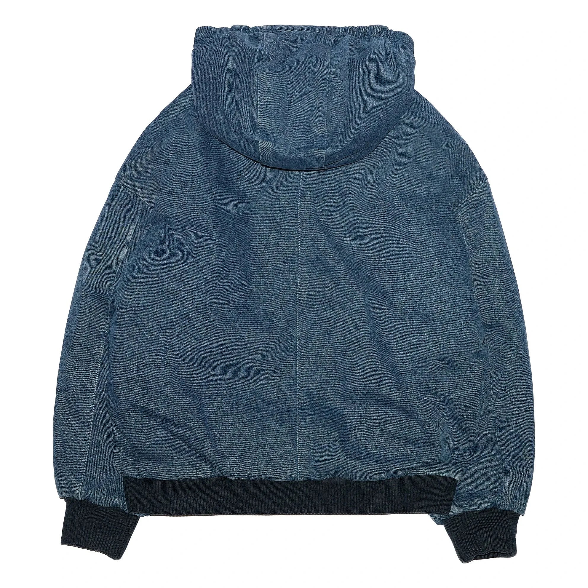 Hundred Pieces - Chaqueta con capucha de denim mate | Azul denim