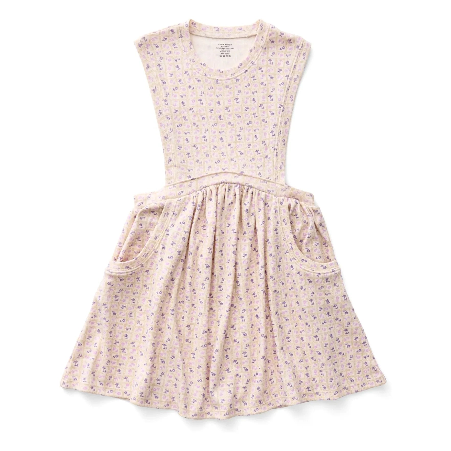 Soor Ploom - Vestido de algodón orgánico Dunes Fleurie | Rosa empolvado