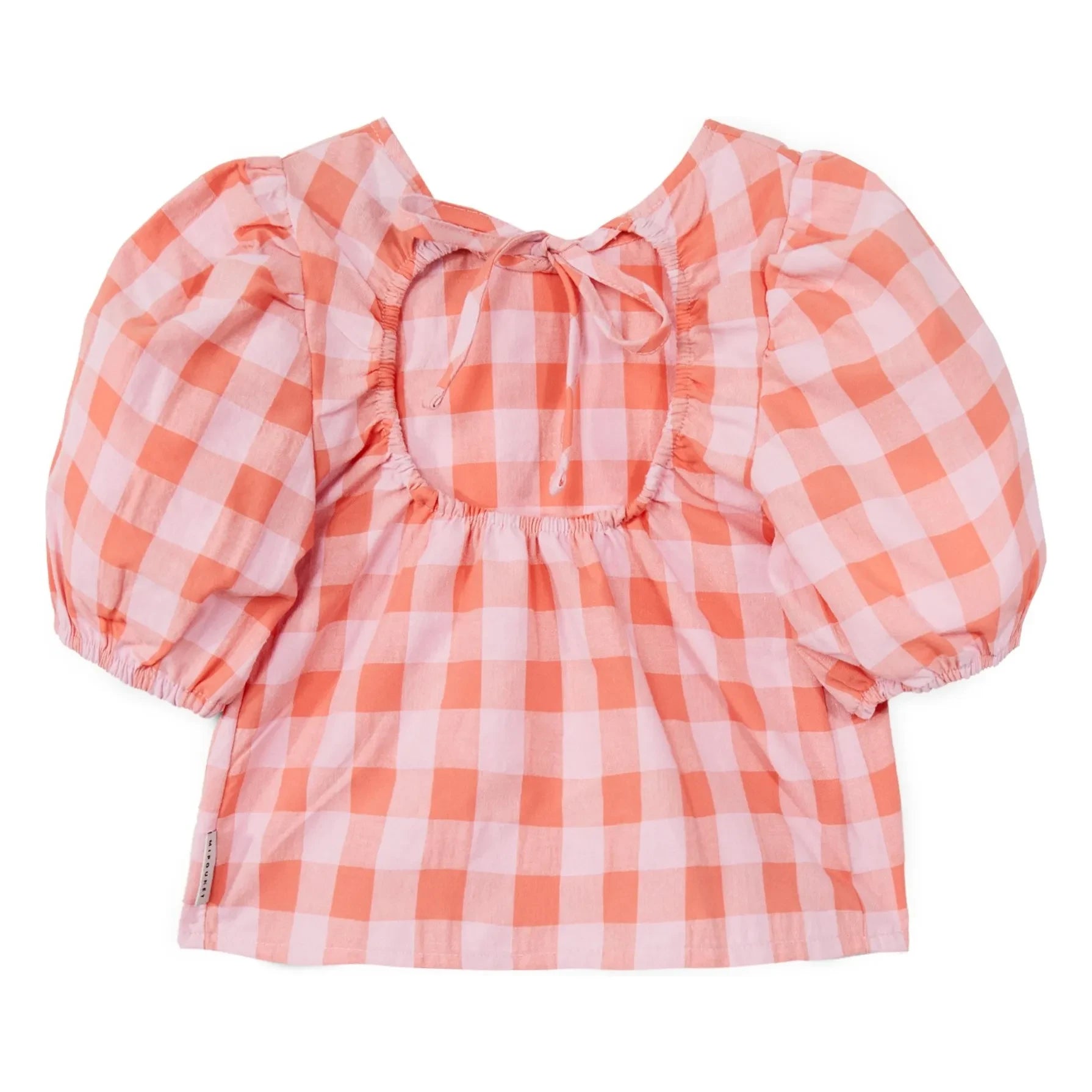 Mipounet - Blusa con mangas globo Mirelle Vichy | Rosa
