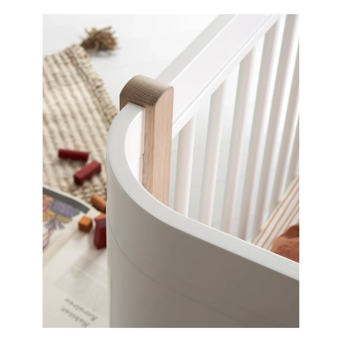 Oliver Furniture - Cuna Mini+ de madera de roble, kit junior no incluido