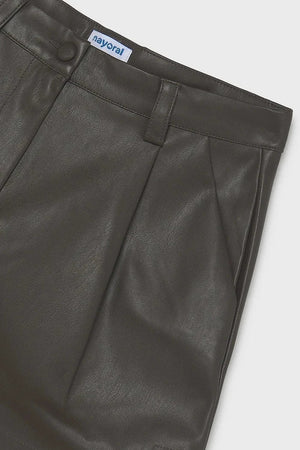 Bermudas de piel sintética para niños