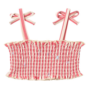 Trigo - Bañador Carla de Fibras Recicladas con Rayas | Rojo