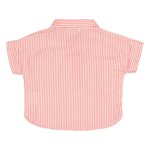 Búho - Camisa de seersucker a rayas | Rojo