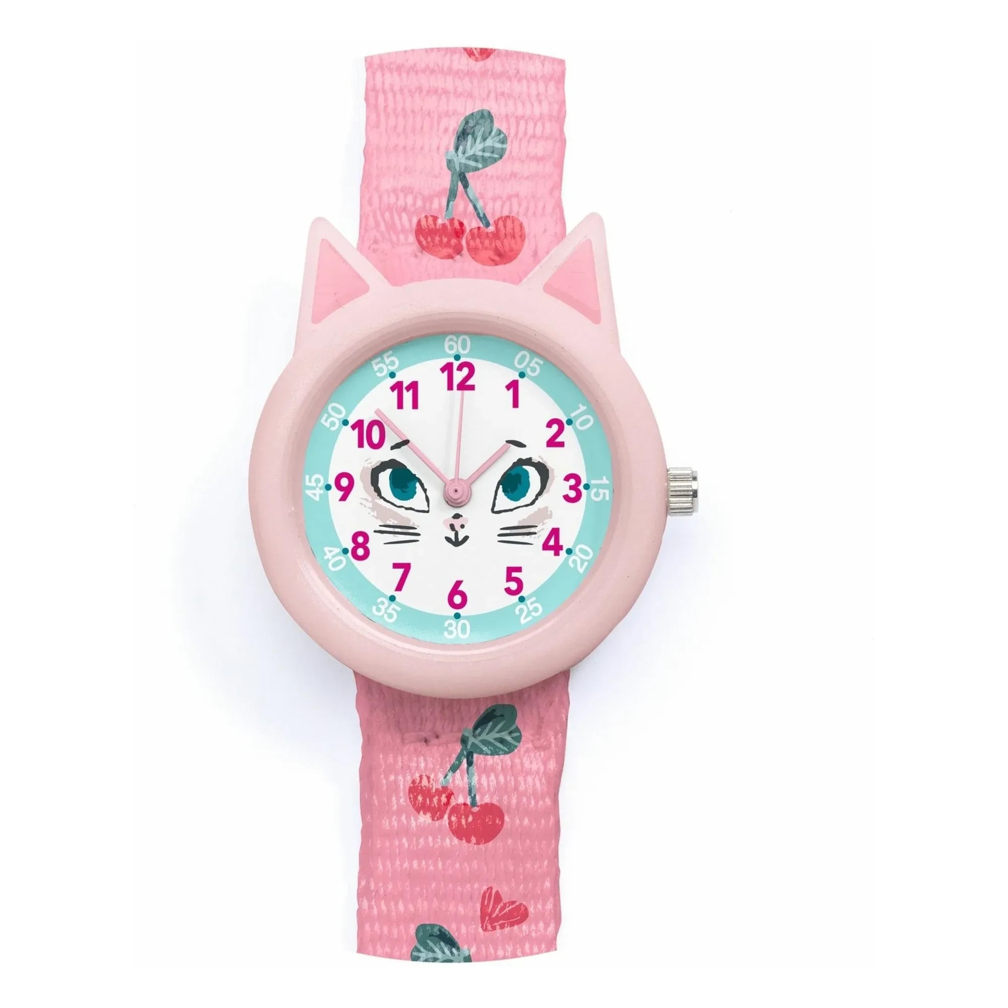 Djeco - TICLOCK - Reloj de Gato | Rosa