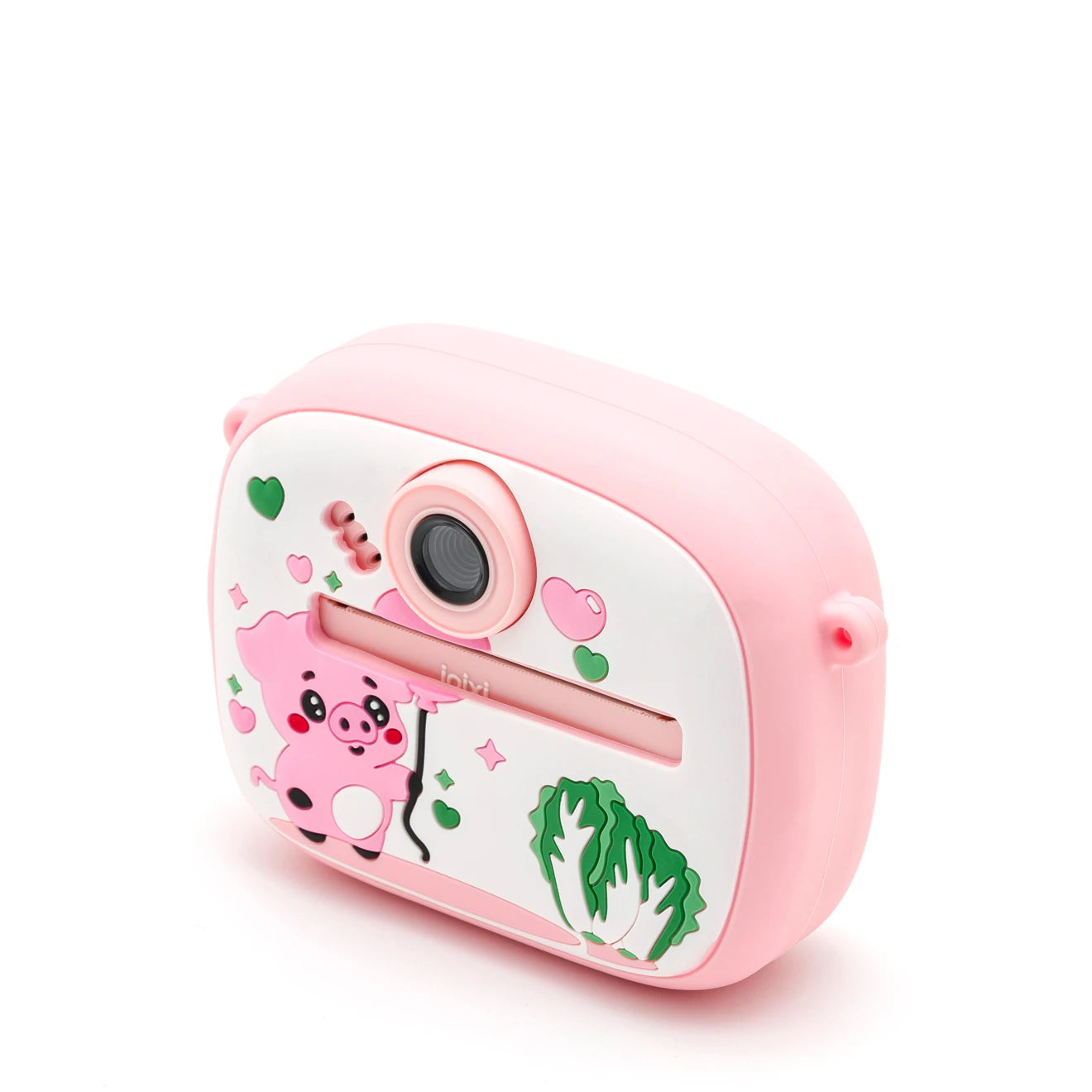 iPixi - Neşeli Domuzcuk Anında Baskılı Pembe Çocuk Fotoğraf Makinesi