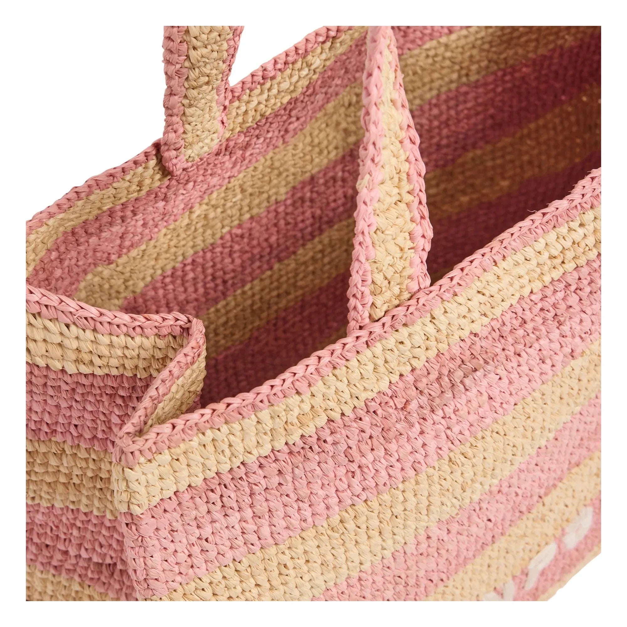 Bonpoint - Bolso de rafia a rayas Esma | Natural