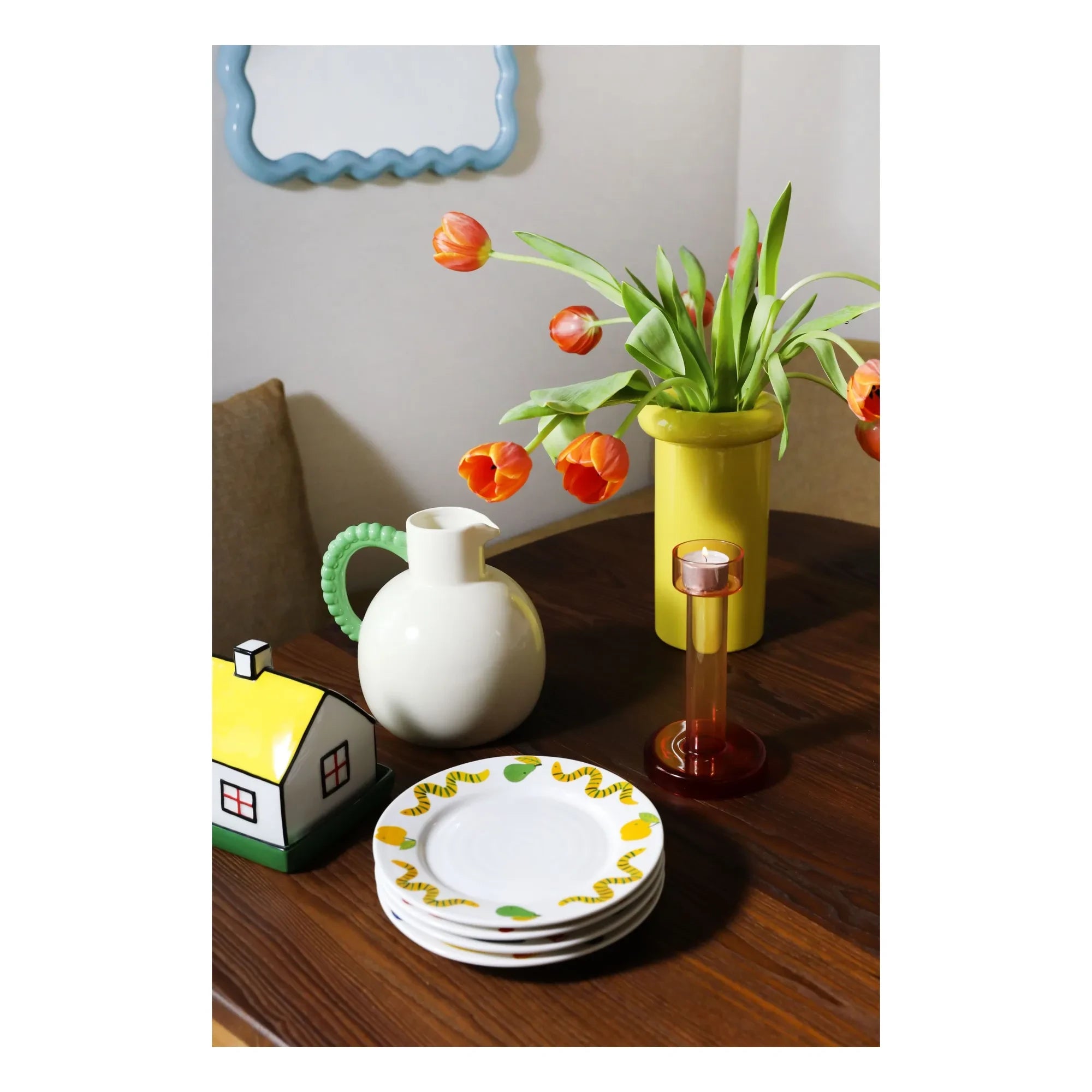 &Klevering - Jarrón de cerámica de piedra turbante | Amarillo