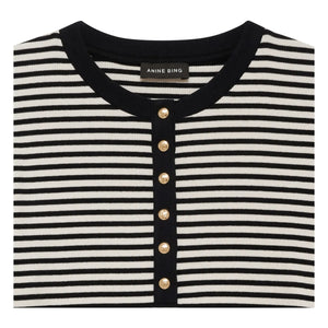 Anine Bing - Camiseta de rayas Alessia | Negro