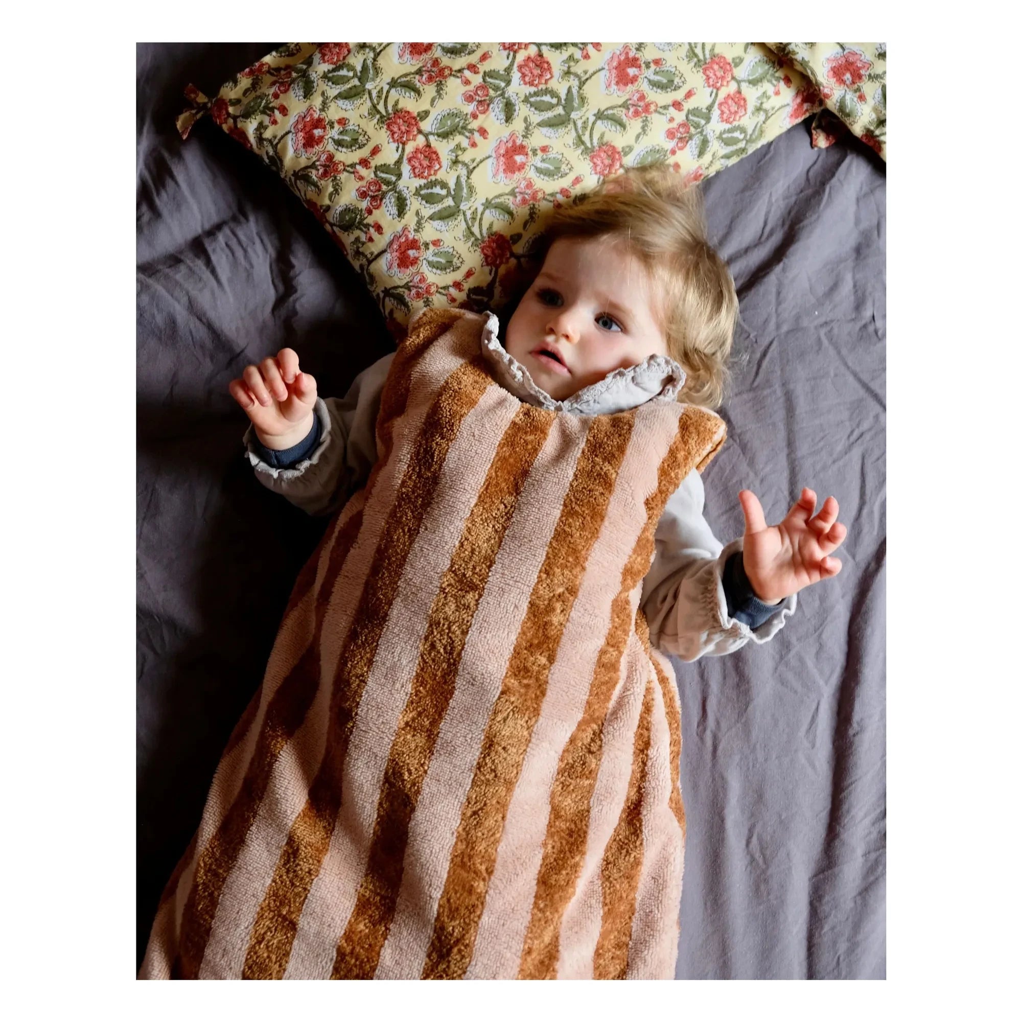 Saco de dormir de algodón orgánico Tante Reine - Mocha Latte