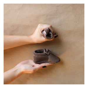 Baobaby - Pantuflas de cuero | Moka