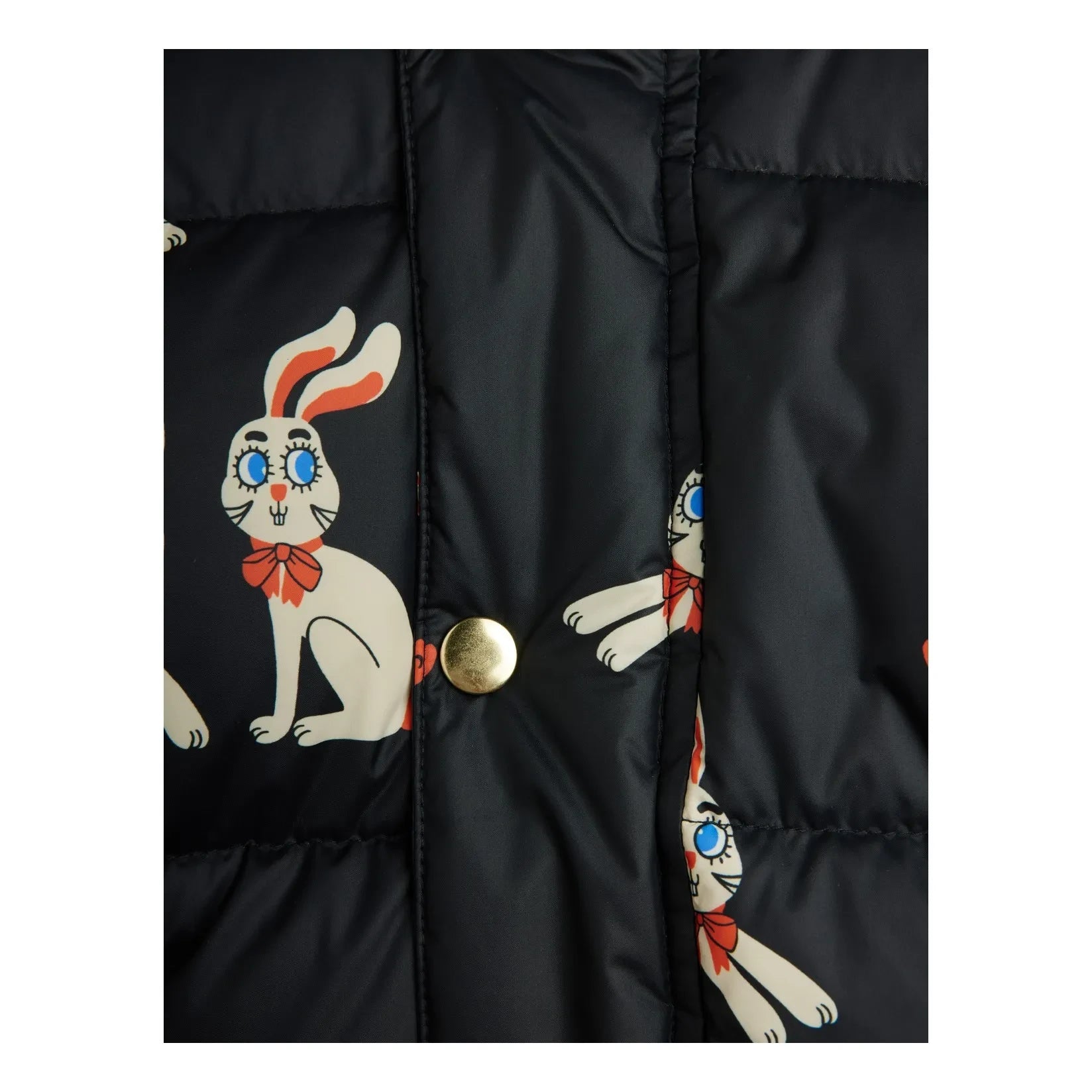 Mini Rodini - Lapins Geri Dönüştürülmüş Elyaf Dolgulu Mont | Siyah