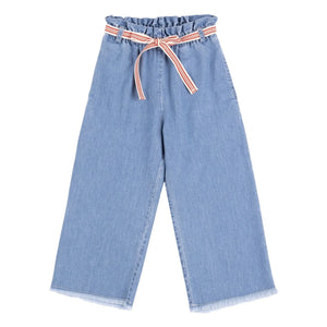 Babe & Tess - Jeans de Lazo Ancho Love | Azul Claro