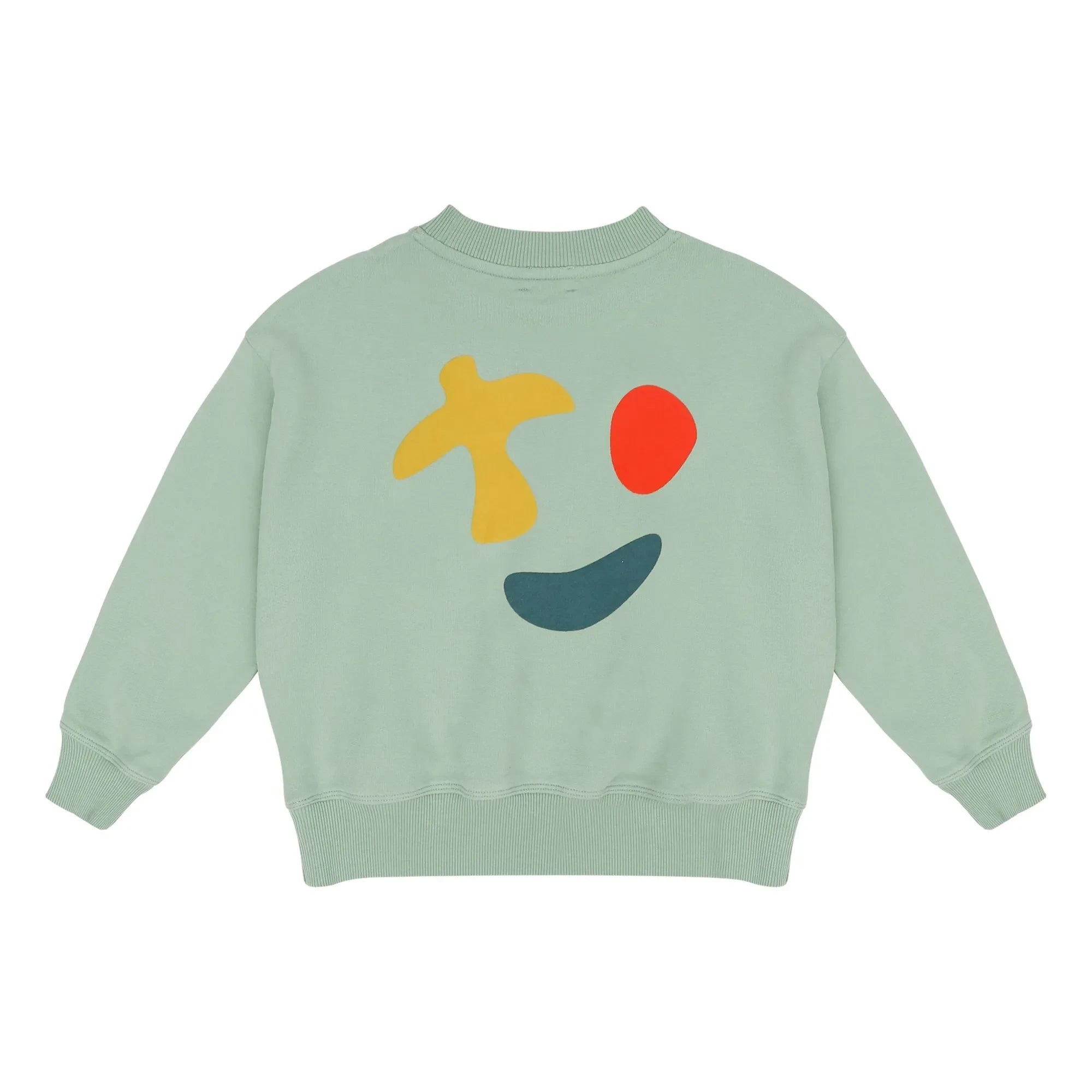 Jenest - Sudadera de algodón orgánico Happy Bird | Verde almendra