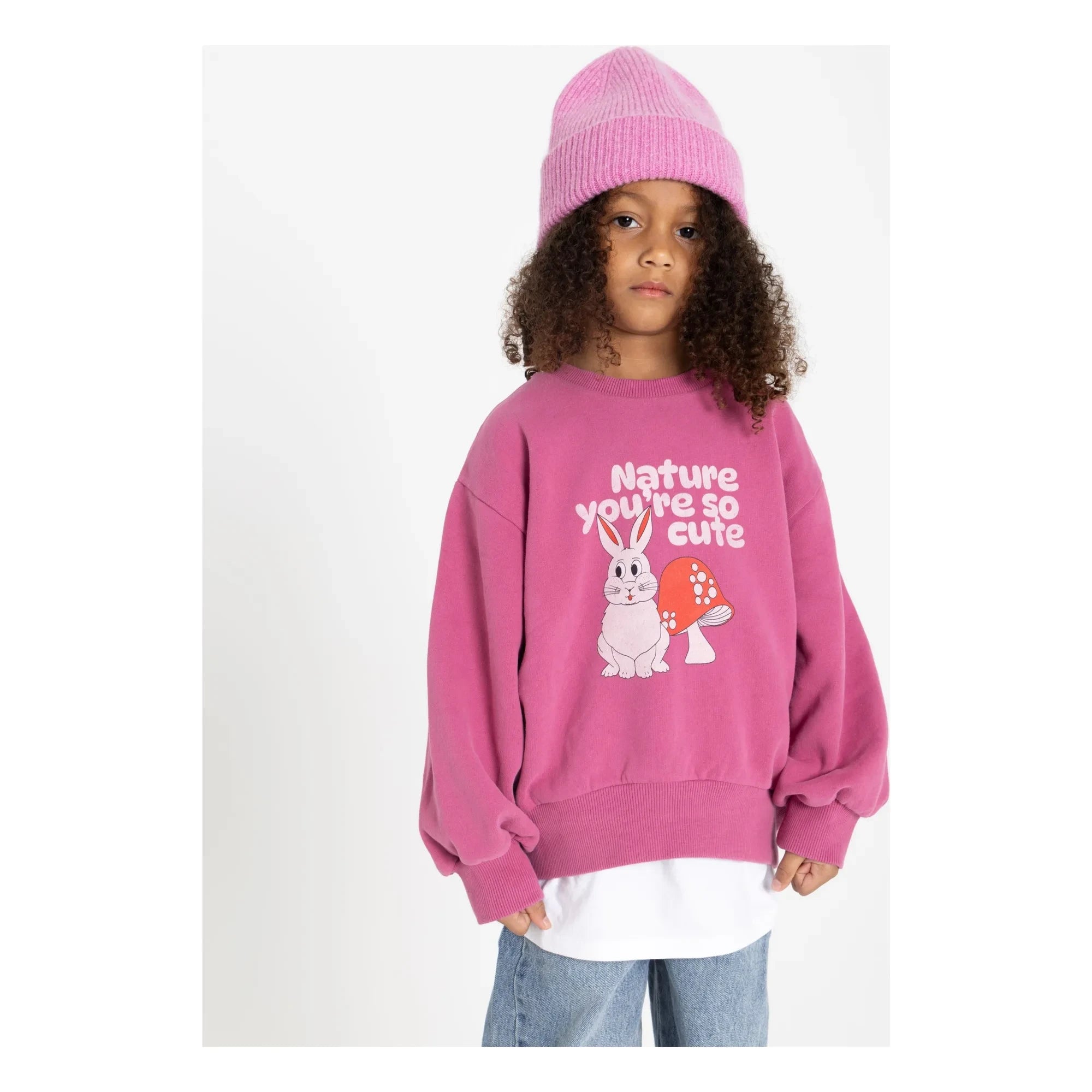 Hundred Pieces - Bisiklet yaka sweatshirt | Fuşya